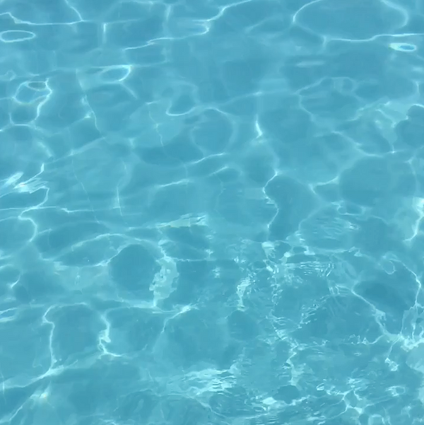 a bright blue swimming pool