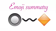 emoji simmary of a circle within a circle, a wiggle, and an orange diamond