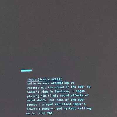 Text on a projection that is too small for me to see sorry