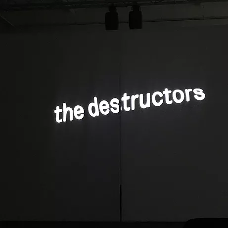 a projection of the word &lsquo;the destructors&rsquo;