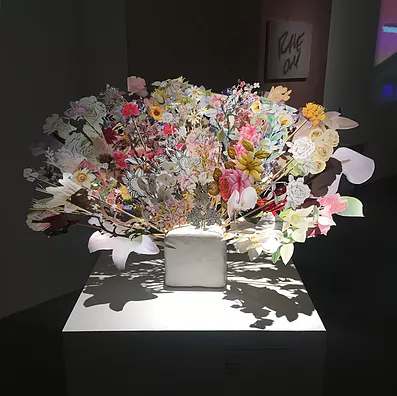 a bouquet made entirely of paper