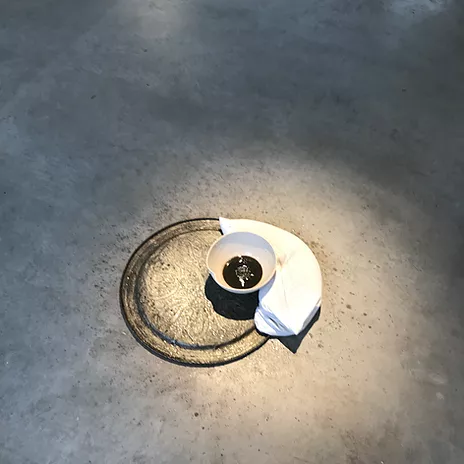 a bowl on the floor