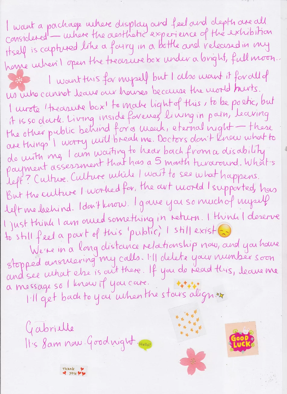 the final page has stickers with stars, a worn out emoji face, a speech bubble that says hello question mark, and one that says thank you and good luck